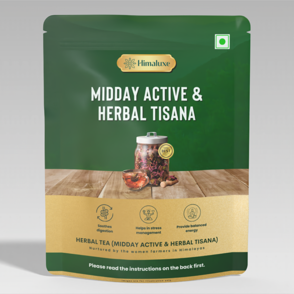 Handcrafted midday active and herbal tisane - Individual Pouch